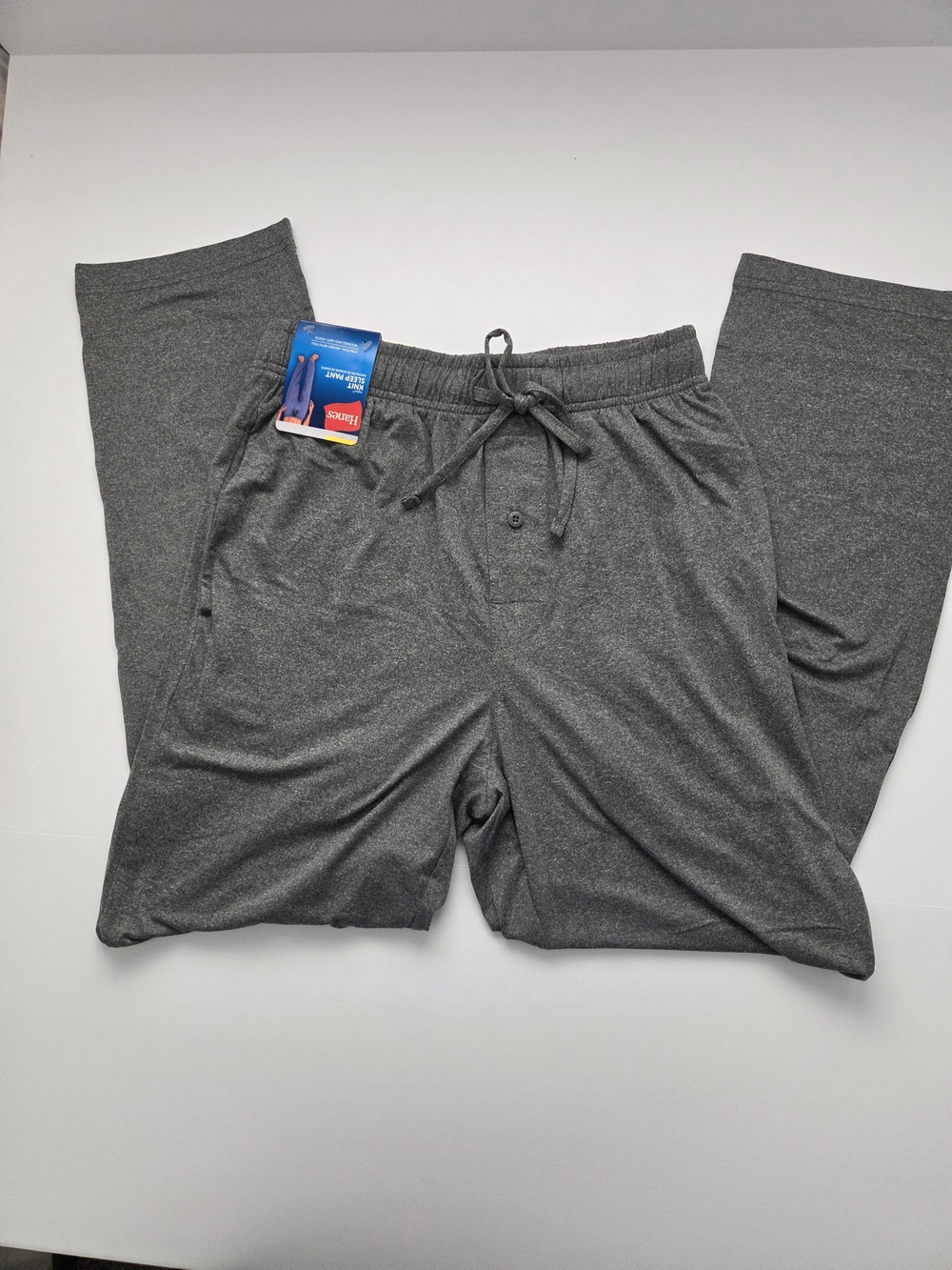 Hanes Men's Charcoal Gray Knit Sleep Pant. Size S